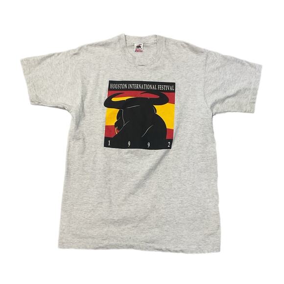 Vintage 1992 Houston International Festival graphic T-shirt - Picture 1 of 6